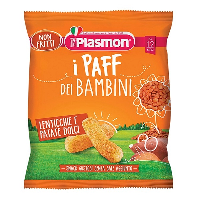 Plasmon Dry Snack Paff Lenticchie Patata Dolce 15 G