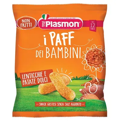 PLASMON DRY SNACK PAFF LENTICCHIE-PATATA DOLCE 15 G PLASMON DRY SNACK PAFF LENTICCHIE-PATATA DOLCE 15 G