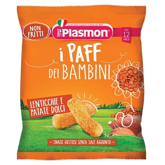 Plasmon Dry Snack Paff Lenticchie Patata Dolce 15 G