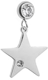 ORECCHINO PENDENTE STELLA CON BRILLANTINO ACCIAIO