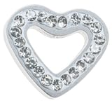 ORECCHINO CUORE BUCATO STRASS ACCIAIO
