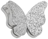 ORECCHINO FARFALLA GLITTER ACCIAIO