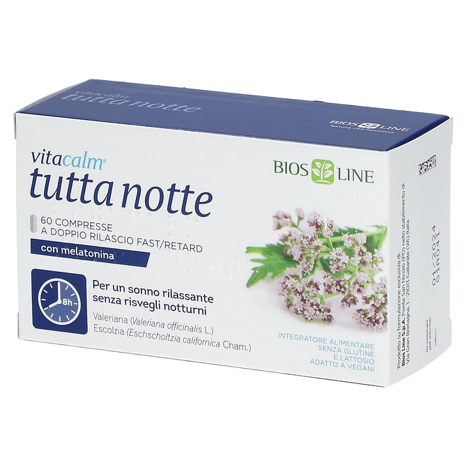 Vitacalm Tutta Notte Con Melatonina 60 Compresse