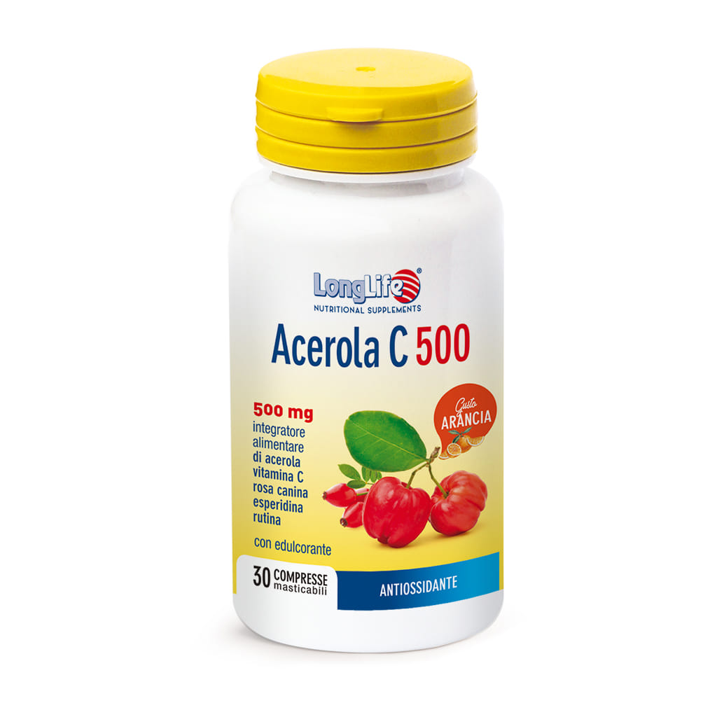 LONGLIFE ACEROLA C500 ARANCIA 30 COMPRESSE MASTICABILI