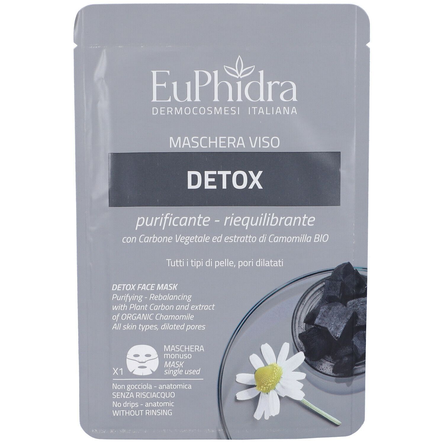 Euphidra Maschera Viso Detox 1 Pezzo