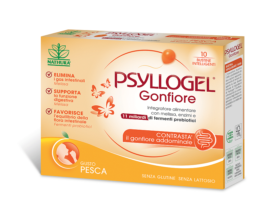 Psyllogel Gonfiore Pesca 10 Bustine