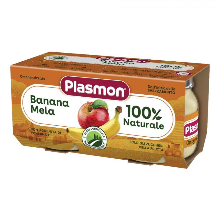 PLASMON OMOGENEIZZATO BANANA MELA 2 X 80 G