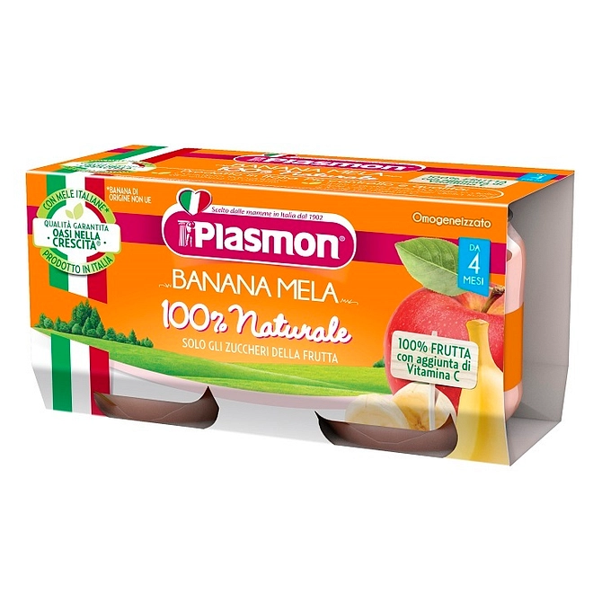 Plasmon Omogeneizzato Banana Mela 2 X 80 G
