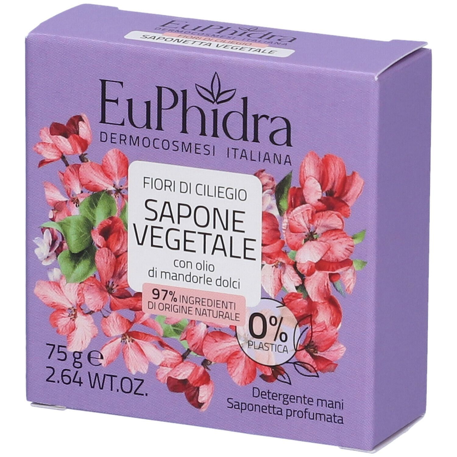 Euphidra Saponetta Vegetale Fiori Di Ciliegio75 G