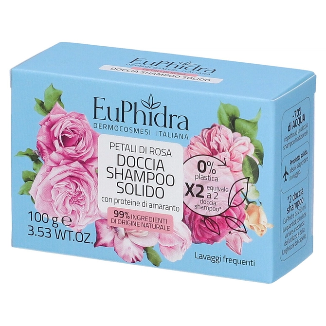 Euphidra Doccia Shampoo Solido Petali Di Rosa 100 G