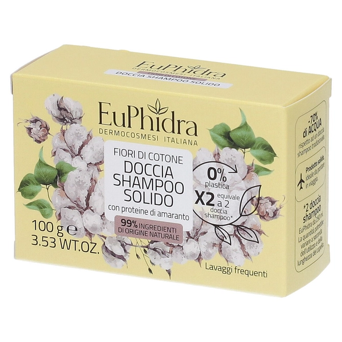Euphidra Doccia Shampoo Solido Fiori Di Cotone 100 G