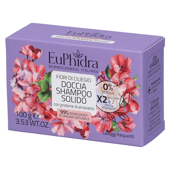 Euphidra Doccia Shampoo Solido Fiori Di Ciliegio 100 G