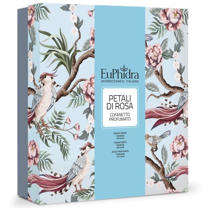 EUPHIDRA FLOREALI COFANETTO PETALI DI ROSA DA 1 BAGNO CREMA +1 ACQUA PROFUMATA+1 SAPONETTA VEGETALE