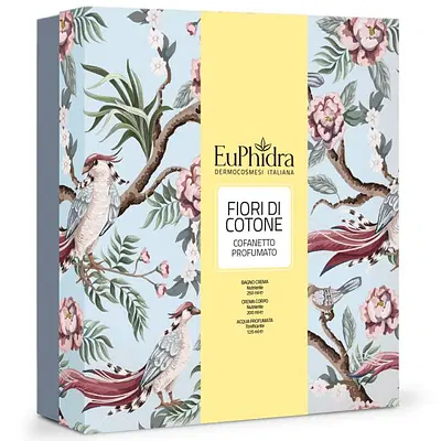 EUPHIDRA FLOREALI COFANETTO FIORI DI COTONE DA 1 BAGNO CREMA+1 ACQUA PROFUMATA+1 SAPONETTA VEGETALE EUPHIDRA FLOREALI COFANETTO FIORI DI COTONE DA 1 BAGNO CREMA+1 ACQUA PROFUMATA+1 SAPONETTA VEGETALE