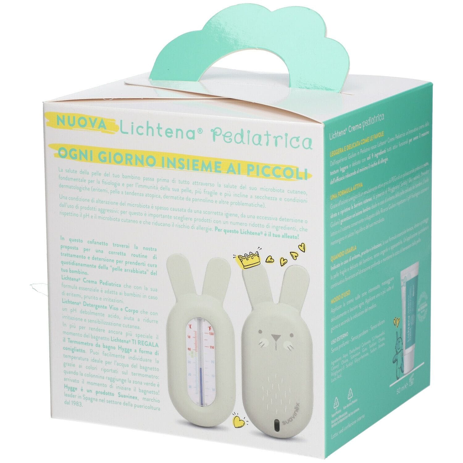 LICHTENA PEDIATRICA COFANETTO NEONATO CONTENENTE CREMA 50 ML + DETERGENTE 300 ML + OMAGGIO SUAVINEX