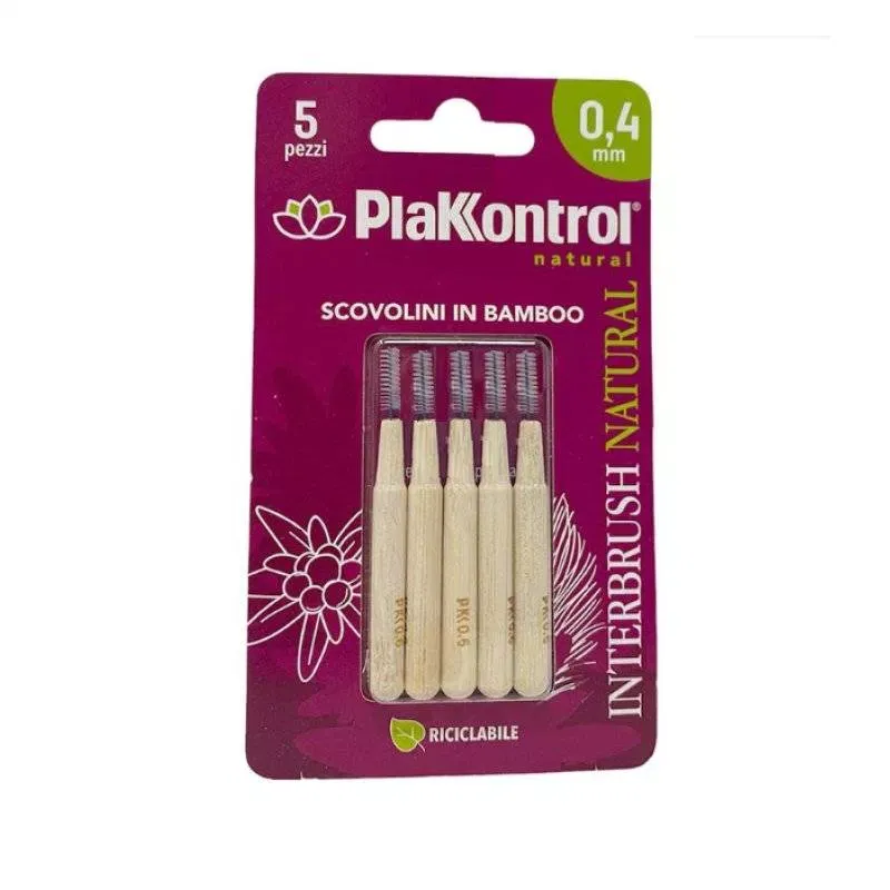 Plakkontrol Natural Kontrol Interbrush 0,4 Mm 5 Pezzi