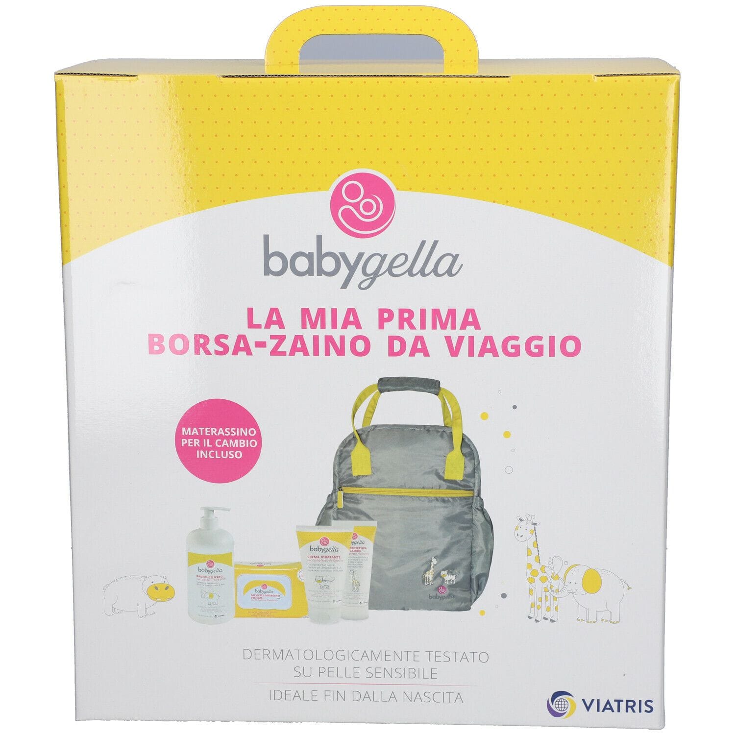 Babygella Borsa Prebiotic 1 Babygella Bagno 250 Ml + 1 Babygella Salviette 72 Pezzi + 1 Babygella Crema Corpo 100 Ml + 1 Babygella Pasta Protettiva