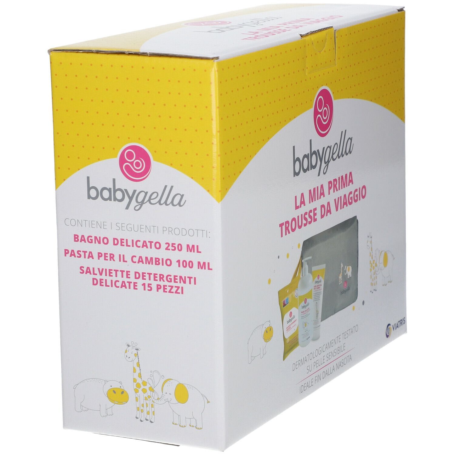 BABYGELLA TROUSSE PREBIOTIC 1 BABYGELLA BAGNO 250 ML + 1 BABYGELLA SALVIETTE 15 PEZZI + 1 BABYGELLA PASTA PROTETTIVA 100 ML