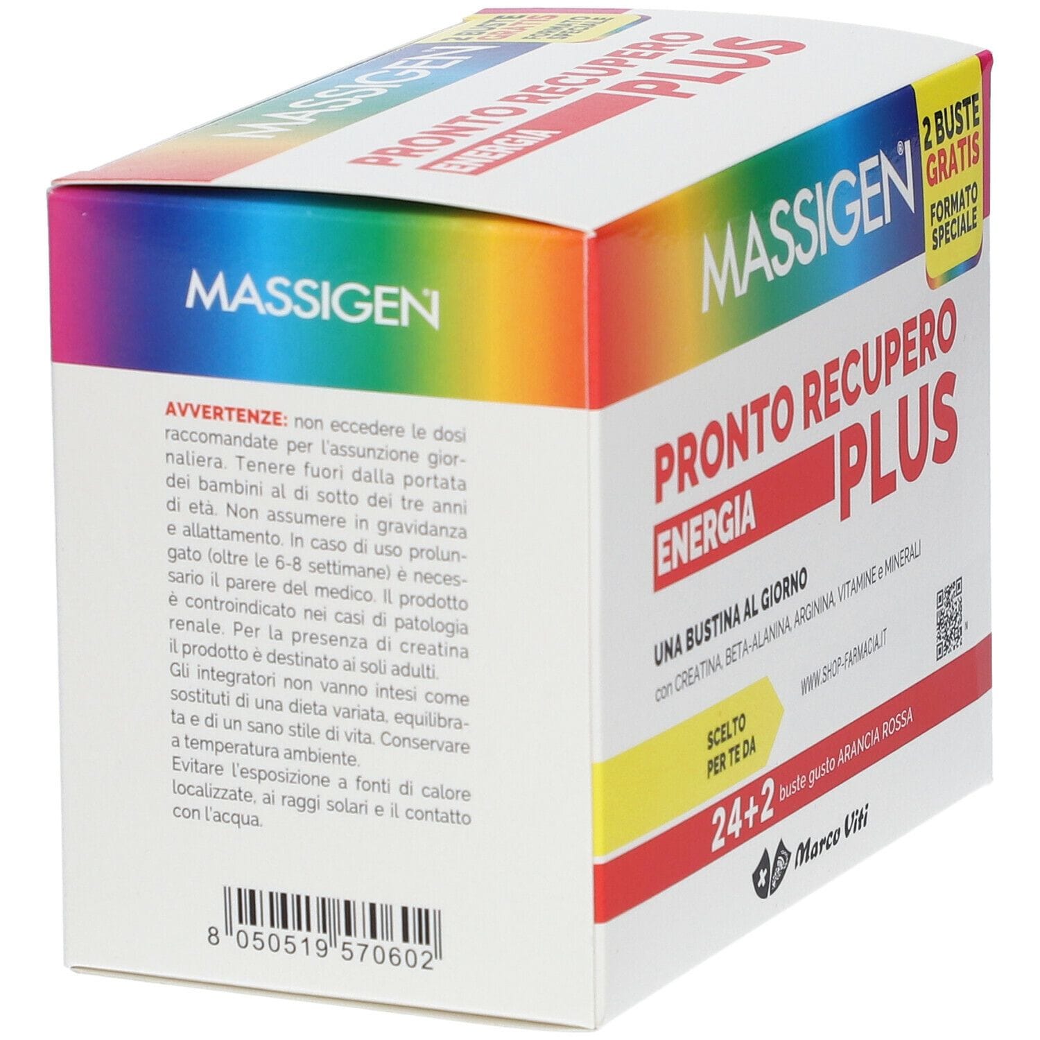 MASSIGEN PRONTO RECUPERO ENERGIA PLUS 24 BUSTINE + 2 BUSTINE