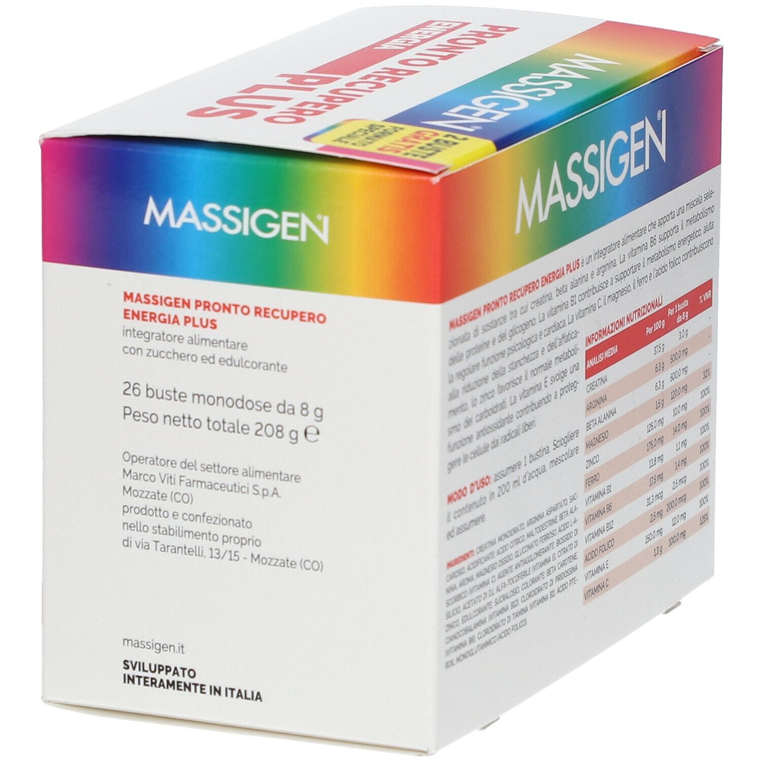 MASSIGEN PRONTO RECUPERO ENERGIA PLUS 24 BUSTINE + 2 BUSTINE