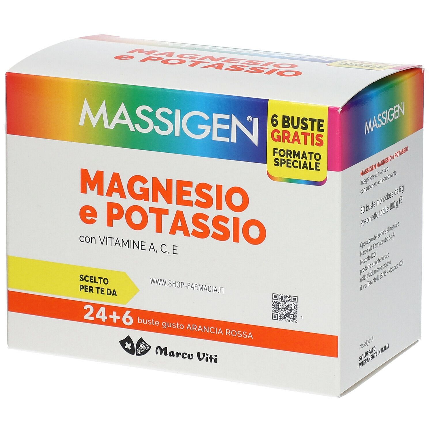 Massigen Magnesio Potassio 24 Bustine + 6 Bustine