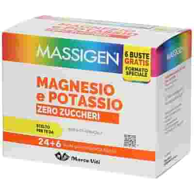 MASSIGEN MAGNESIO POTASSIO ZERO ZUCCHERO 24 BUSTINE + 6 BUSTINE