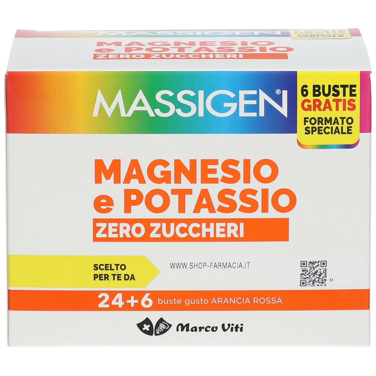 MASSIGEN MAGNESIO POTASSIO ZERO ZUCCHERO 24 BUSTINE + 6 BUSTINE