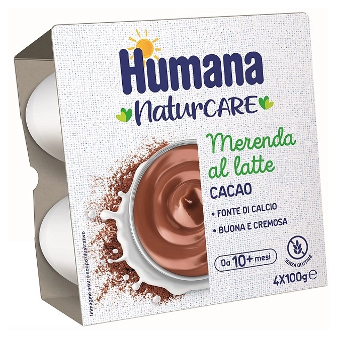 Humana Merenda Cacao 4 Vasetti Da 100 G