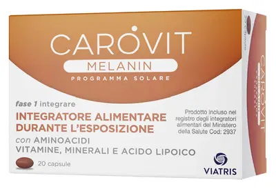 CAROVIT MELANIN PROGRAMMA SOLARE 20 CAPSULE CAROVIT MELANIN PROGRAMMA SOLARE 20 CAPSULE