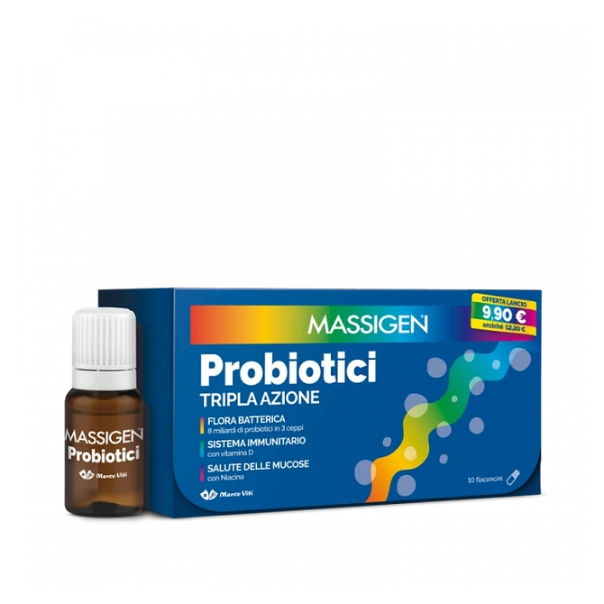 Massigen Probiotici 10 Flaconcini X 8 Ml