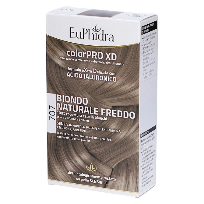 Euphidra Colorpro Xd 707 Biondo Naturale F Colore + Attivante + Balsamo + Cuffia + Guanti