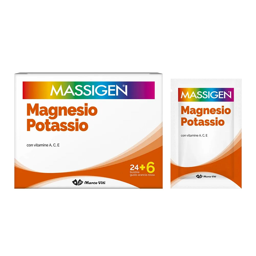 Massigen Magnesio Potassio Integratore Ricostituente 30 Bustine