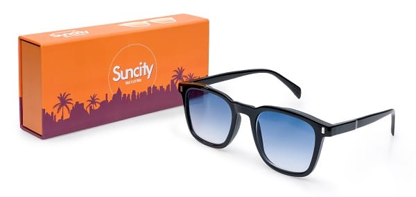 CONTACTA SUNCITY SOLE NERO CON LENTE BLU SFUMATA OCCHIALE DA SOLE POLARIZZATO
