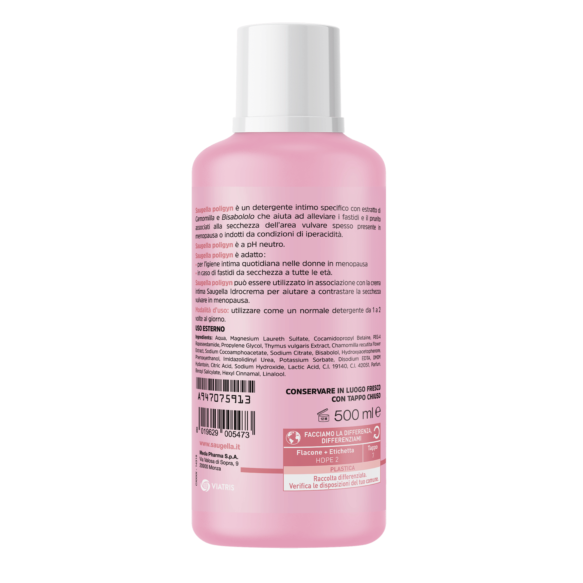 SAUGELLA POLIGYN COLOUR EDITION DETERGENTE INTIMO 500 ML