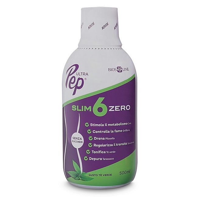 Ultra Pep Slim 6 Zero Te' Verde 500 Ml Biosline