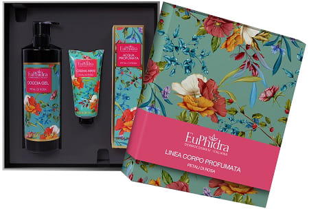 Euphidra Cofanetto Petali Rosa 1 Doccia Gel 400 Ml + 1 Acqua Profumata 125 Ml + 1 Crema Mani 50 Ml