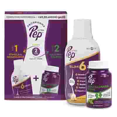 ULTRA PEP PROTOCOLLO SLIM 6 ZERO ANANAS 500 ML + BRUCIAGRASSI FORTE 60 COMPRESSE