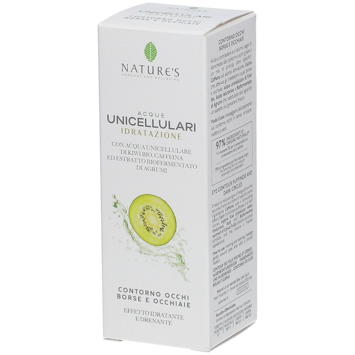 Acque Unicellulari Contorno Occhi Borse Occhiaie 15 Ml Nature'S