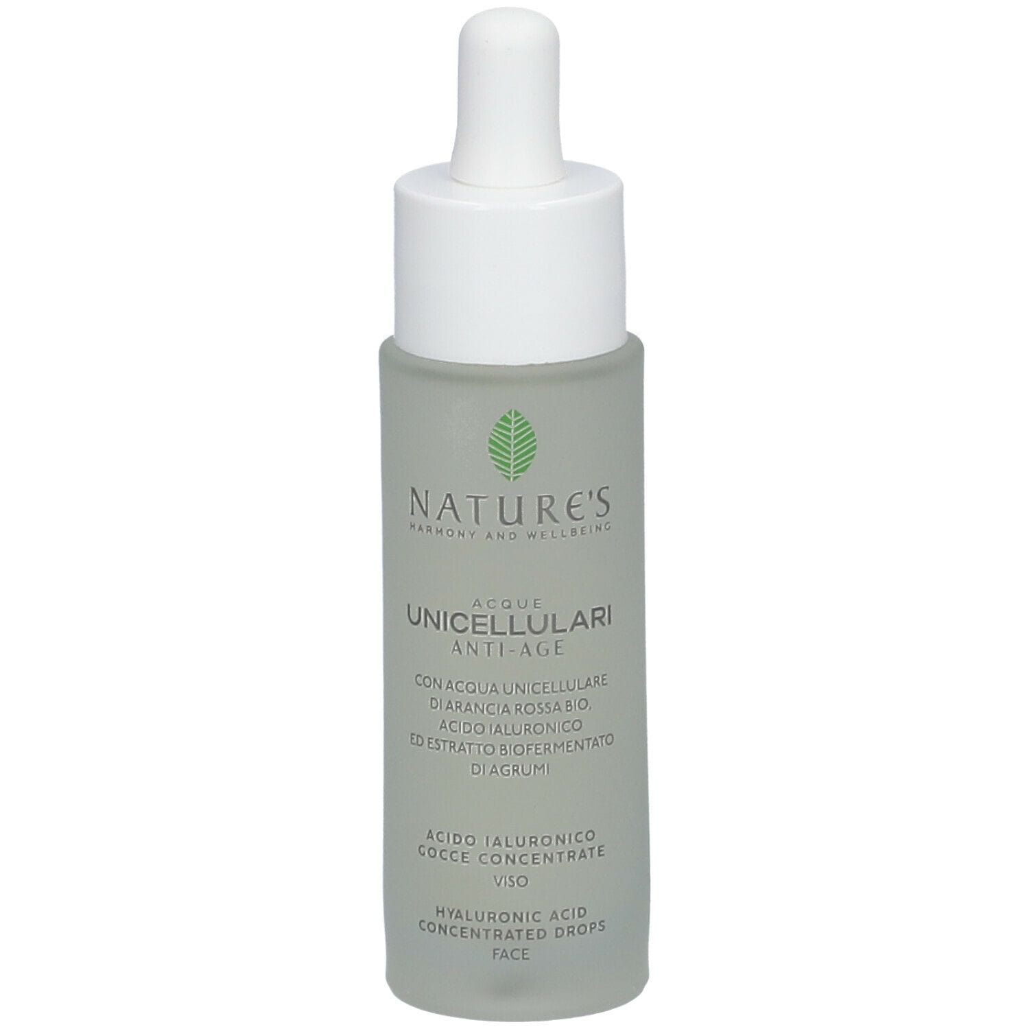 Acque Unicellulari Acido Jaluronico Gocce Viso Anti Age Arancia Rossa 30 Ml Nature'S