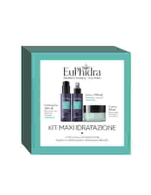 EUPHIDRA MAXI IDRATAZIONE KIT MAXI IDRATAZIONE CREMA RICCA PANTENOLO 50 ML + DETERGENTE VITAMINA E 100 ML + TONICO PANTENOLO 100 ML