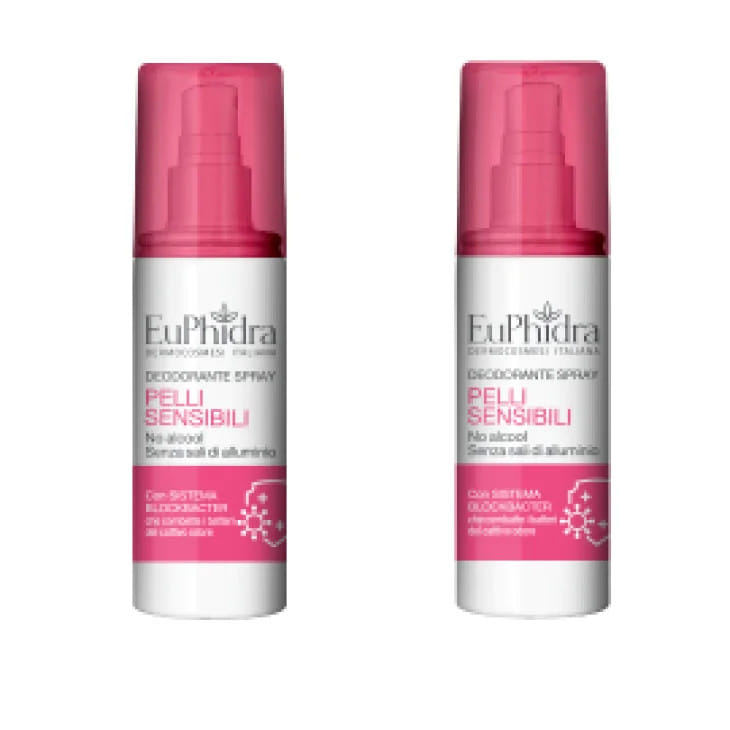 EUPHIDRA DEO SPRAY PELLI SENSIBILI ABBINATA 2 PEZZI DA 100 ML