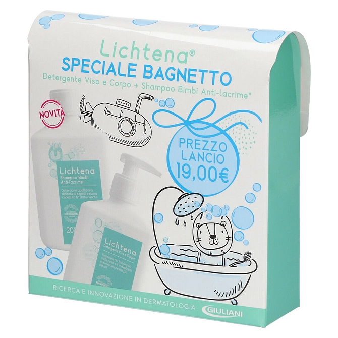Lichtena Cofanetto Detergenza 1 Detergente 300 Ml + 1 Shampoo Bimbi 200 Ml