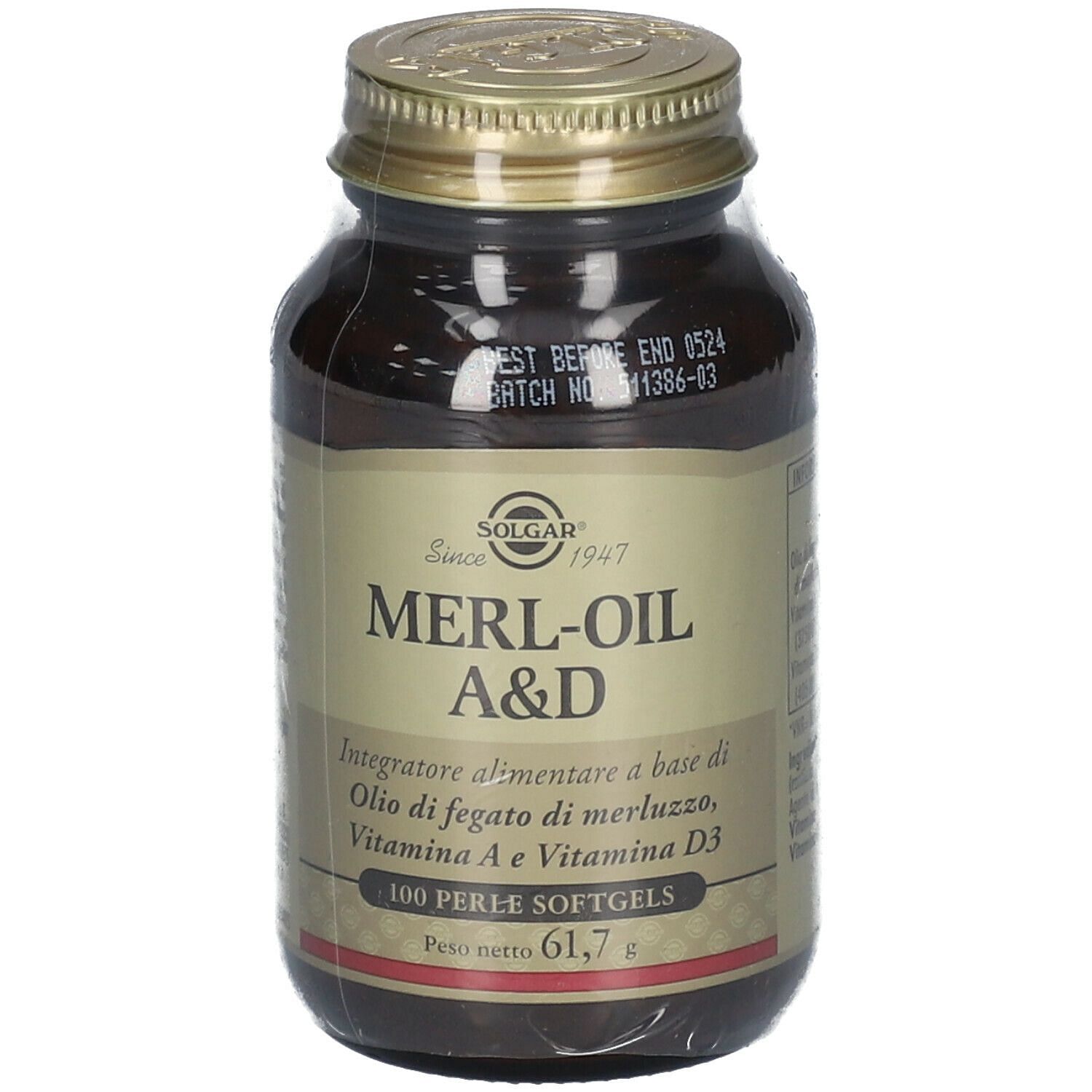 Merl Oil A&D 100 Perle Softgel