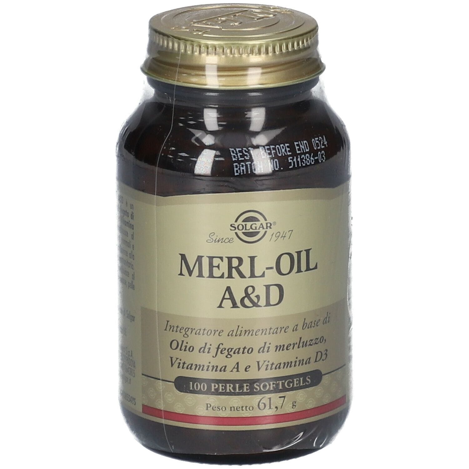 MERL OIL A&D 100 PERLE SOFTGEL