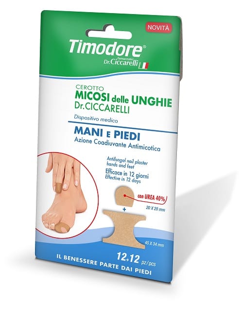 Cerotto Timodore Per Micosi Unghie Mani E Piedi 12 + 12 Pezzi