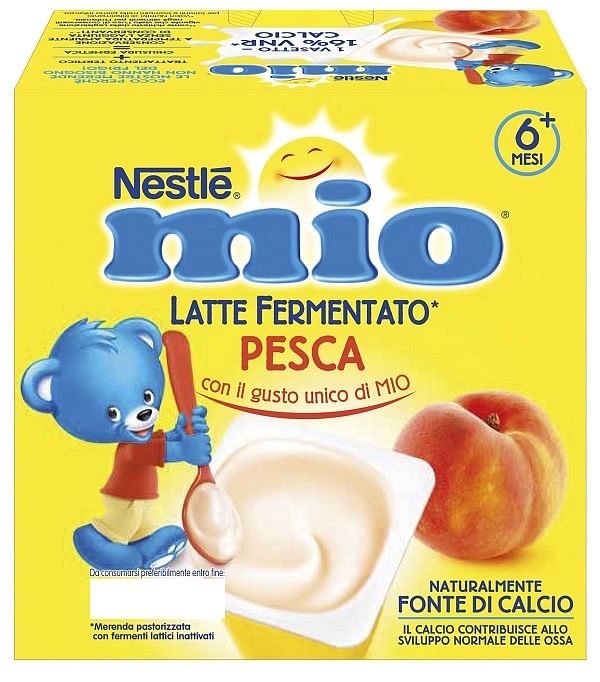 Mio Merenda Latte Fermentato Pesca 4 X100 G