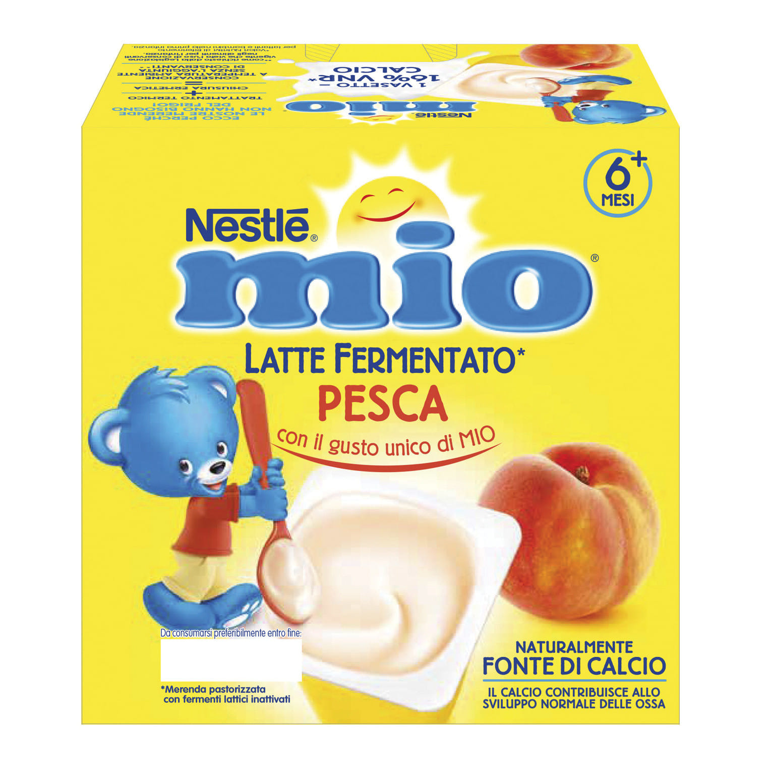 MIO MERENDA LATTE FERMENTATO PESCA 4X100 G