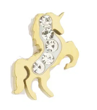 ORECCHINO UNICORNO ORO STRASS ORECCHINO UNICORNO ORO STRASS