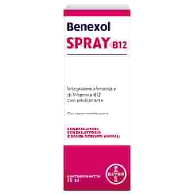 Benexol Spray Integratore Alimentare con Vitamina B12 ad alto dosaggio, con edulcorante, flacone da 15ml
