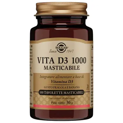 VITA D3 1000 100 TAVOLETTE MASTICABILI VITA D3 1000 100 TAVOLETTE MASTICABILI